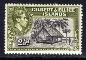 Gilbert & Ellice 1939 - 55 KGV1 2 1/2d Black & Green MM SG 47 ( M1169 )