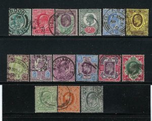 GREAT BRITAIN SCOTT #127-138/143-45 1902-11 EDWARD VII COMPLETE SET- USED