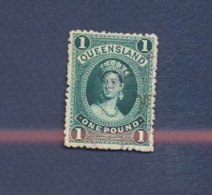 QUEENSLAND  - Scott 83 - used with light cancel