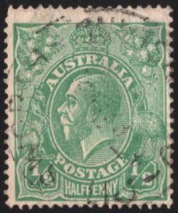 Australia SC#60 ½d King George V (1918) Used