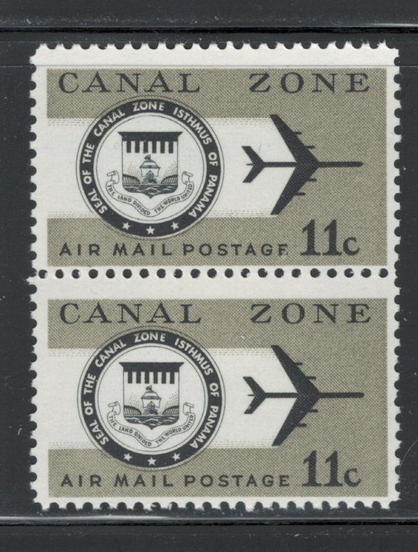 Canal Zone 1968 Seal & Jet Plane Airmail 11c Scott # C49 MNH Pair