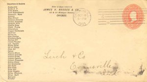United States Illinois Chicago 1901 machine  Postal Stationery Envelope  Prin...