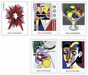 US Roy Lichtenstein Set of 5 Stamps Ships 4/24/2023 MNH