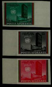 Afghanistan 536-38 MNH imperf. U.Nations