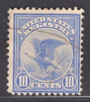 US Stamp #F1 10c Ultramarine United States Registry  USED SCV $14.00