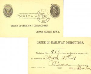 United States Kansas Belleville 1909 duplex  Postal Card  Reverse corner card...