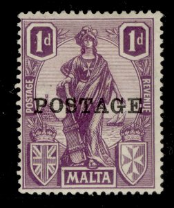 MALTA GV SG145, 1d bright violet, M MINT.