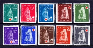 Croatia - Scott #B42-B51 - MH - SCV $13