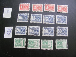 AUSTRIA 1925-1934 MNH SC J159-174 POSTAGE DUE SET XF $55 (177)