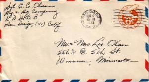 United States, Military, California, Airmail, Postal Stationery, U.S. Marine ...