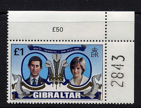 Gibraltar #406 mint, Royal Wedding