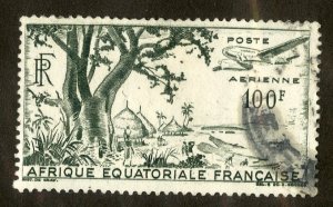 FRENCH EQUATORIAL AFRICA C32 USED BIN $1.00 AIRPLANE