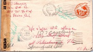 1945 - Censor Cover / Airmail - US Army Postal Service - F74647