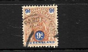 QUEENSLAND 1903   9d   BROWN/ULTRA   FU     SG 266