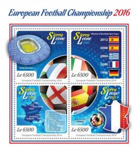 SIERRA LEONE 2015 SHEET EUROPEAN FOOTBALL CHAMPIONSHIP SOCCER SPORTS srl15115a
