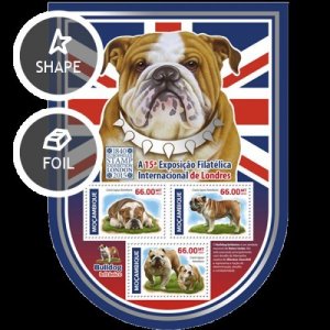 Mozambique 2015 BULLDOGS LONDON 2015 Silver Sheet Perforated Mint (NH)