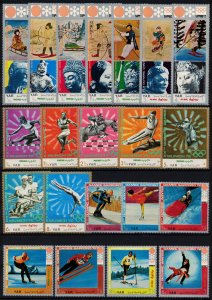 YEMEN 1967/1972-Olympic games, paintings,sculptures/complete sets MNH (2 scans)