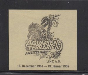 Austrian Advertising Stamp - 1951-1952 Linz Aquarium & Terrarium Exposition - MH