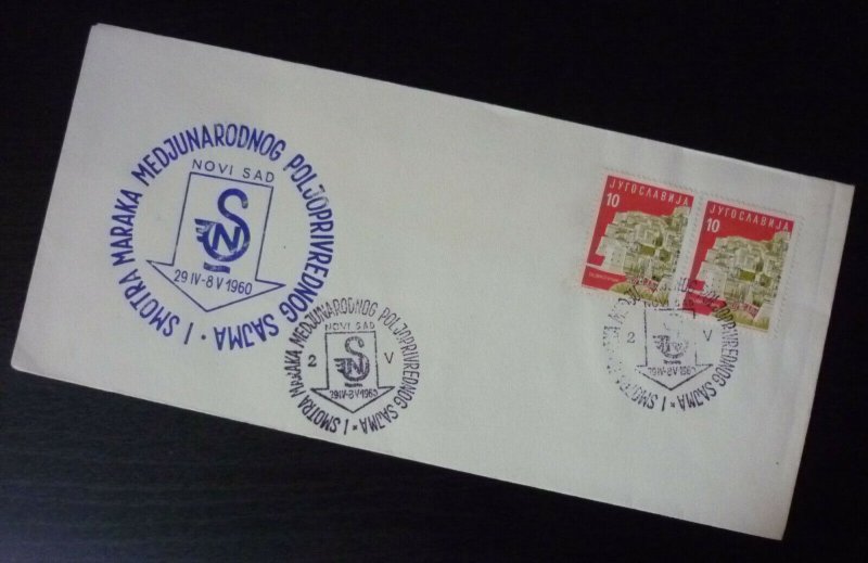 Yugoslavia 1960 Cover Special Cancel - Agricultural Fair Stamp Review AL116 