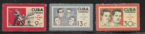 Cuba 780-782 6th Presidental Palace Attack set MNH