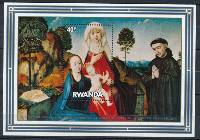 Rwanda - Painting Art Sheet MNH Van der Goes (1982) #1108 