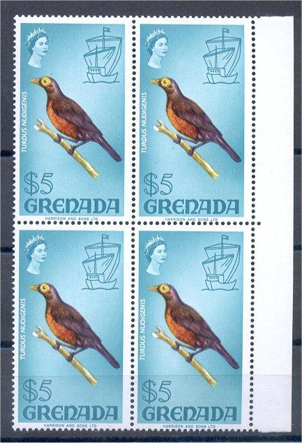GRENADA, 5 SHILLING BIRD 1969, MINT NEVER HINGED BLo4	