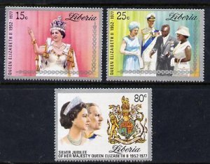 LIBERIA - 1977 - Silver Jubilee - Perf 3v Set - Mint Never Hinged