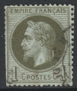France Scott 29 - SG102, 1870 Napoleon III 1c used
