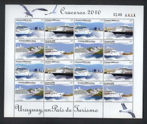 [Ref: UR06] URUGUAY CRUISER SHIP LIGHTHOUSE RESORT FULL SHEET MNH STAMP