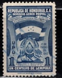 Honduras - #C170 Flag & Arms - Used