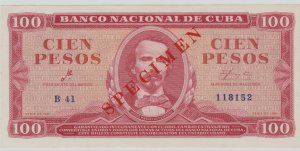 1961 Cuba 100 Pesos Specimen Che Guevara Signature Crispy Unc