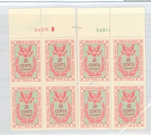 Danish West Indies (& U.S. Virgin Islands) #R32 Mint (NH) Plate Block