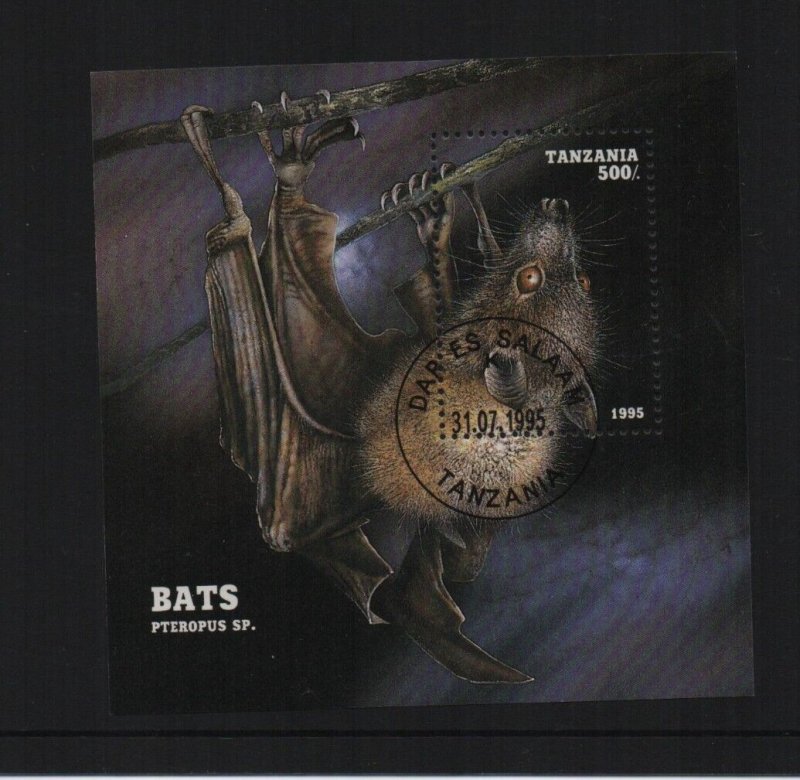 Thematic stamps TANZANIA 1995 BATS M/S used