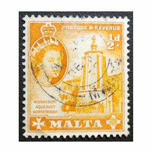 STAMP FROM MALTA. YEAR 1956 - 57. SCOTT # 247. USED