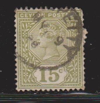 CEYLON Scott # 136 Used - Queen Victoria