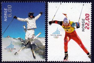 NORWAY - 2006 -Winter Olympics MNH Set  # 1458-1459