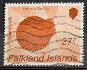 FALKLAND ISLANDS 1986 SEASHELLS 27p  SG520 FINE USED