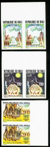 Mali Stamps # 375-7 MNH VF Imperf Pairs