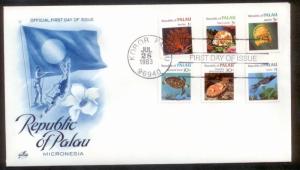 Palau FDC 1983  Sea Creatures SC# 9-14 Used