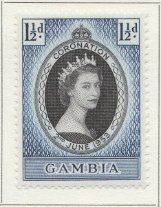 1953 Gambia 1 1/2d MH* Stamp A4P40F40080-