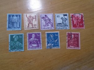 Switzerland  #  270-78  used