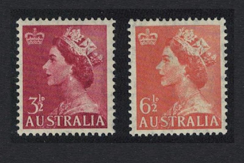 Australia Queen Elizabeth II Definitives 2v Watermark Mixed SG#263-263a