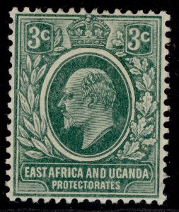 EAST AFRICA and UGANDA EDVII SG35a, 3c blue-green, M MINT. Cat £26.