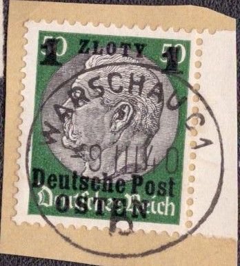 Poland German Occupation N28 1940 Used