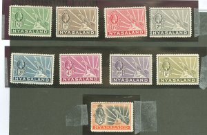 Nyasaland Protectorate #38-46  Single (Complete Set)