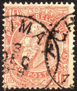 1893, Belgium 10c, Used, Sc 65