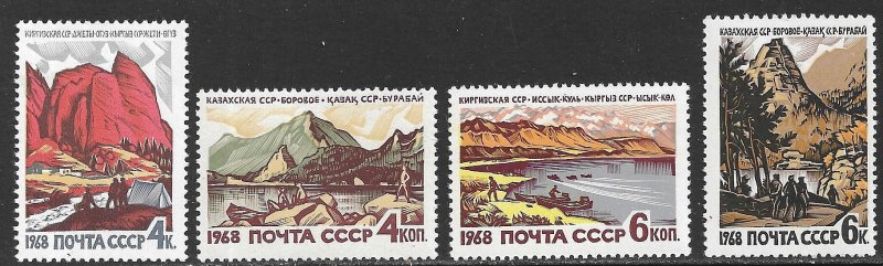 RUSSIA 1968 Recreation Camps Set Sc 3530-3533 MNH