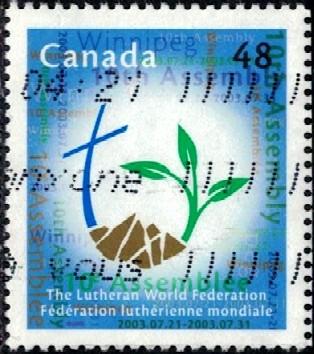 Lutheran World federation, 10th Anniv., Winnipeg, Canada SC#1992 used