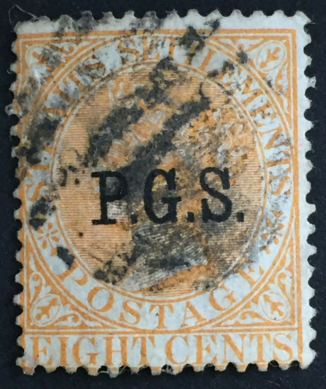 Malaya Perak 1889 PGS opt Straits Settlements QV 2c Used SG#O4 M2307