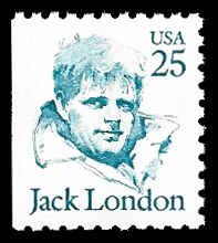 PCBstamps     US #2197 Bk. sgl., 25c Jack London, pf. 10, MNH, (4)